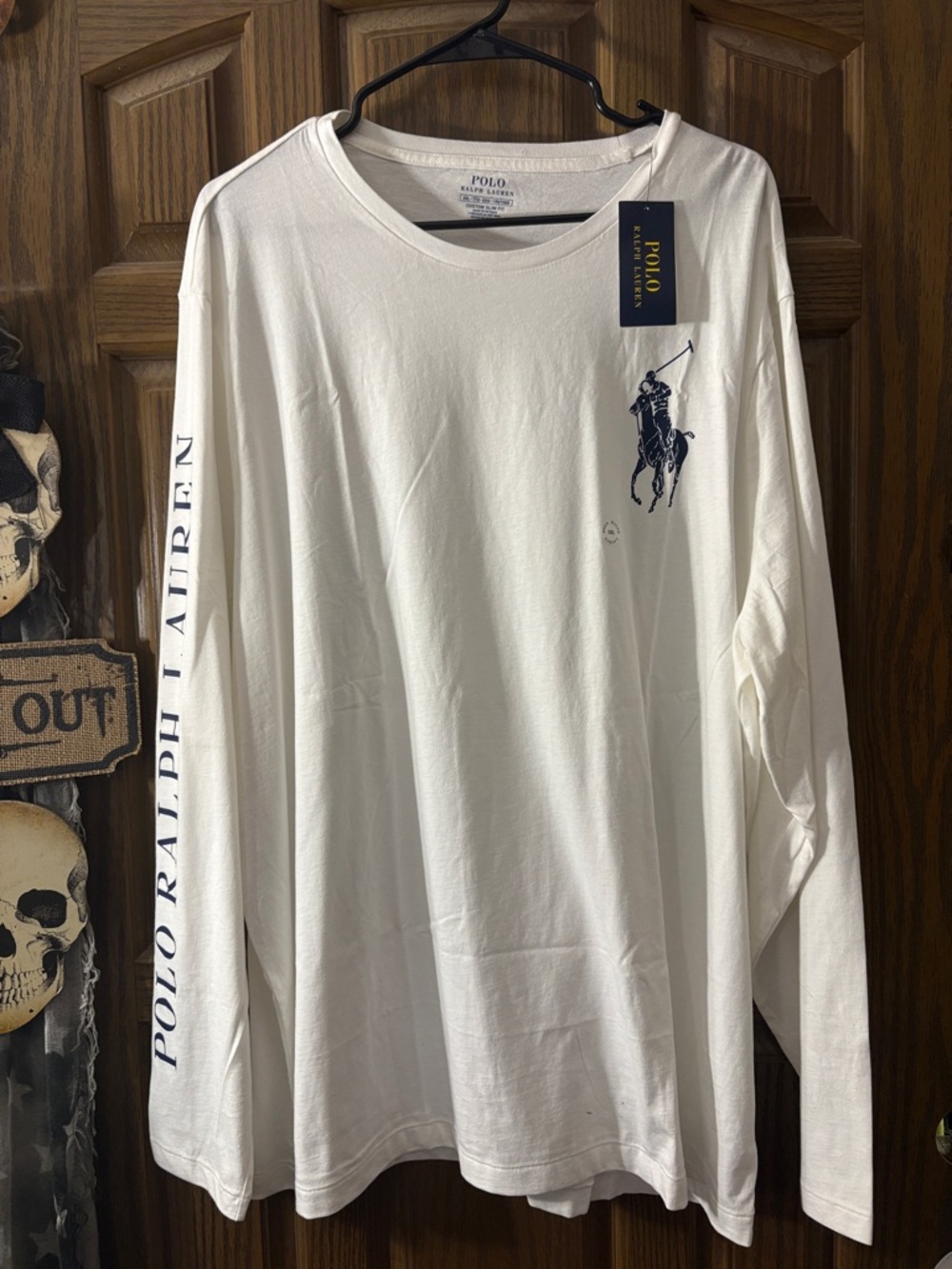 Polo by Ralph Lauren Men's Long-Sleeve Crewneck Shirt - White
